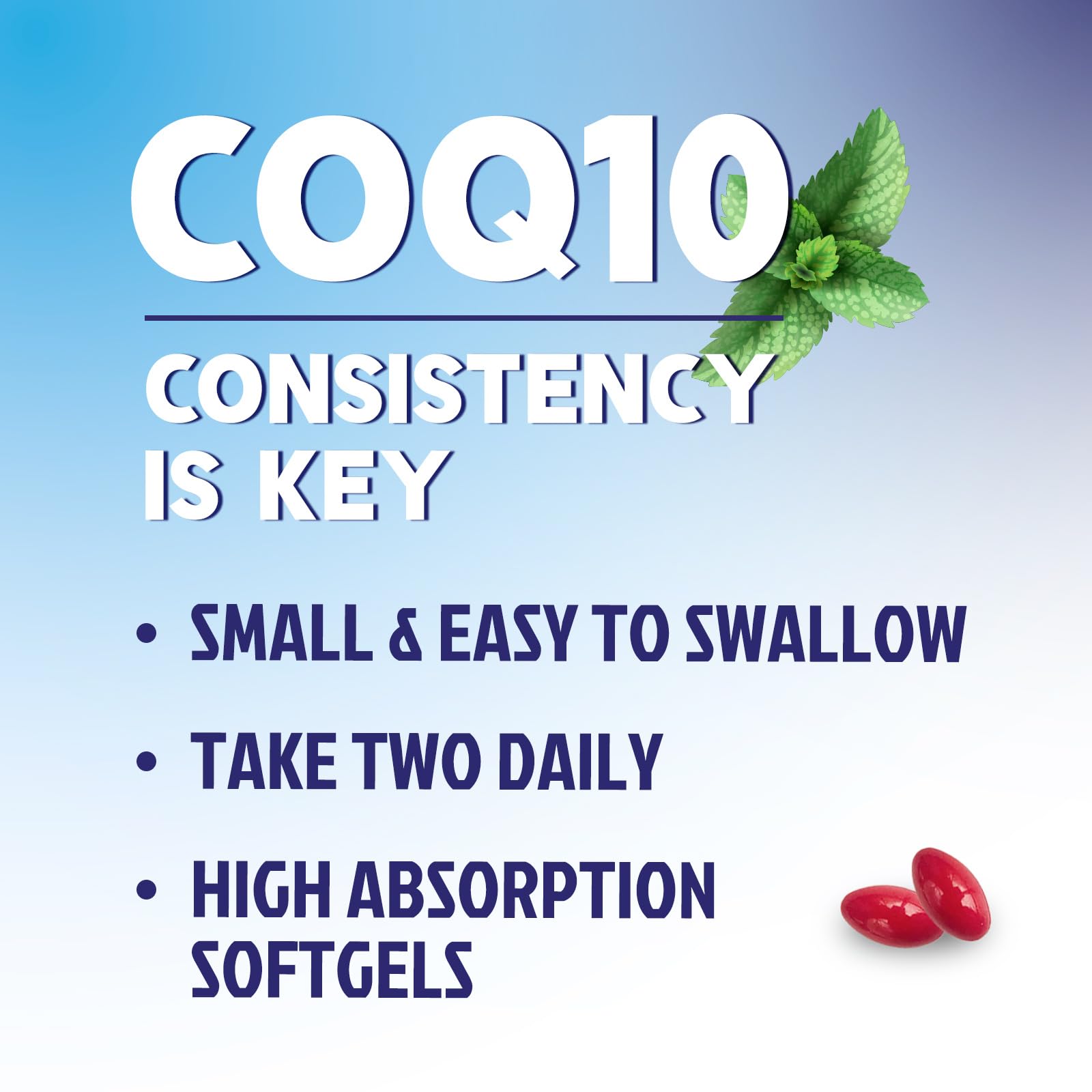 Nature's Peak CoQ10 boîte de 120 gélules pratique à emporter.