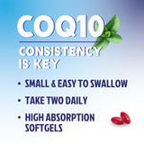 Nature's Peak CoQ10 boîte de 120 gélules pratique à emporter.