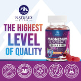Étiquette Nature's Peak magnésium glycinate, informations claires et labels végans