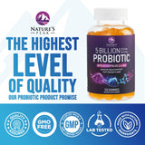 Nature's Peak gommes probiotiques usage quotidien format pratique.