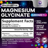 Nature's Peak Magnésium Glycinate sur l'emballage principal, indication d'absorption améliorée.
