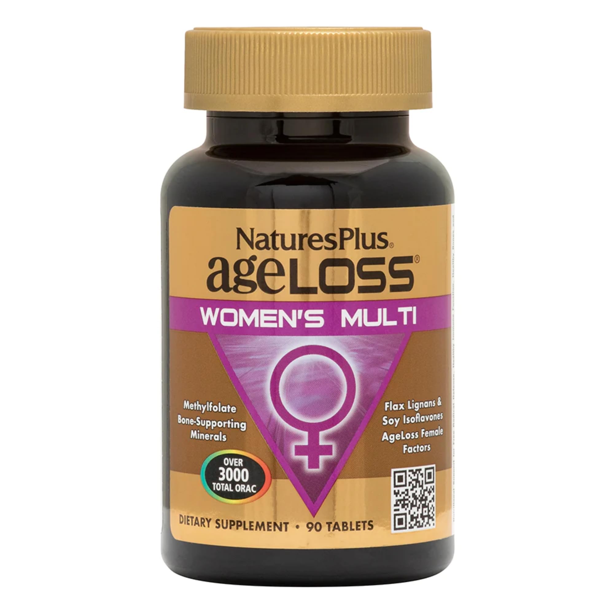Nature's Plus AgeLoss Women’s Multi – bouteille visible, soutien quotidien à la vitalité.