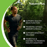 Étiquette BrainCeutix vegan sans gluten — indique pureté et compatibilité allergènes.