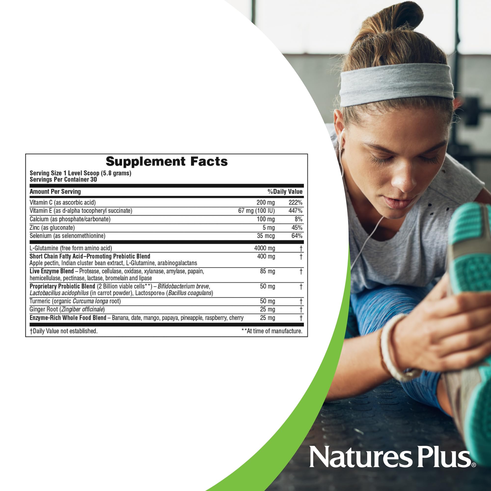 Natures Plus GI Natural gingembre et curcuma apportant réconfort digestif