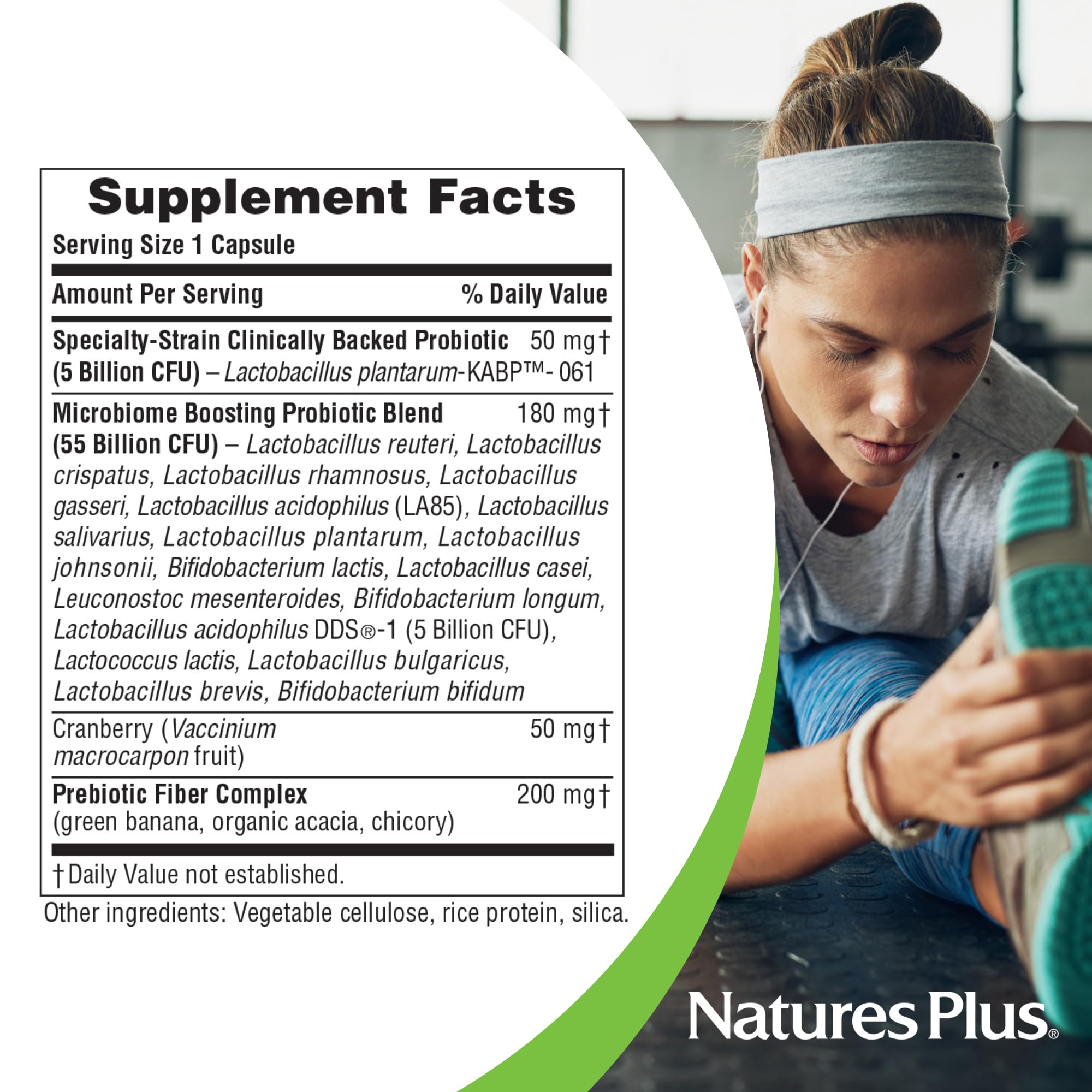 Nature's Plus GI Natural Probiotic Femmes – cranberry intégré pour soutien urinaire potentiel.
