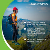 Nature's Plus GI Natural Probiotic Femmes – étiquette lisible et présentation du produit.