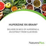 Comprimés végétariens Nature's Plus Huperzine Rx-Brain faciles à intégrer.