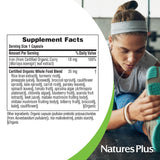 Nature's Plus Fer Jardin, produit biologique USDA sans OGM ni gluten.