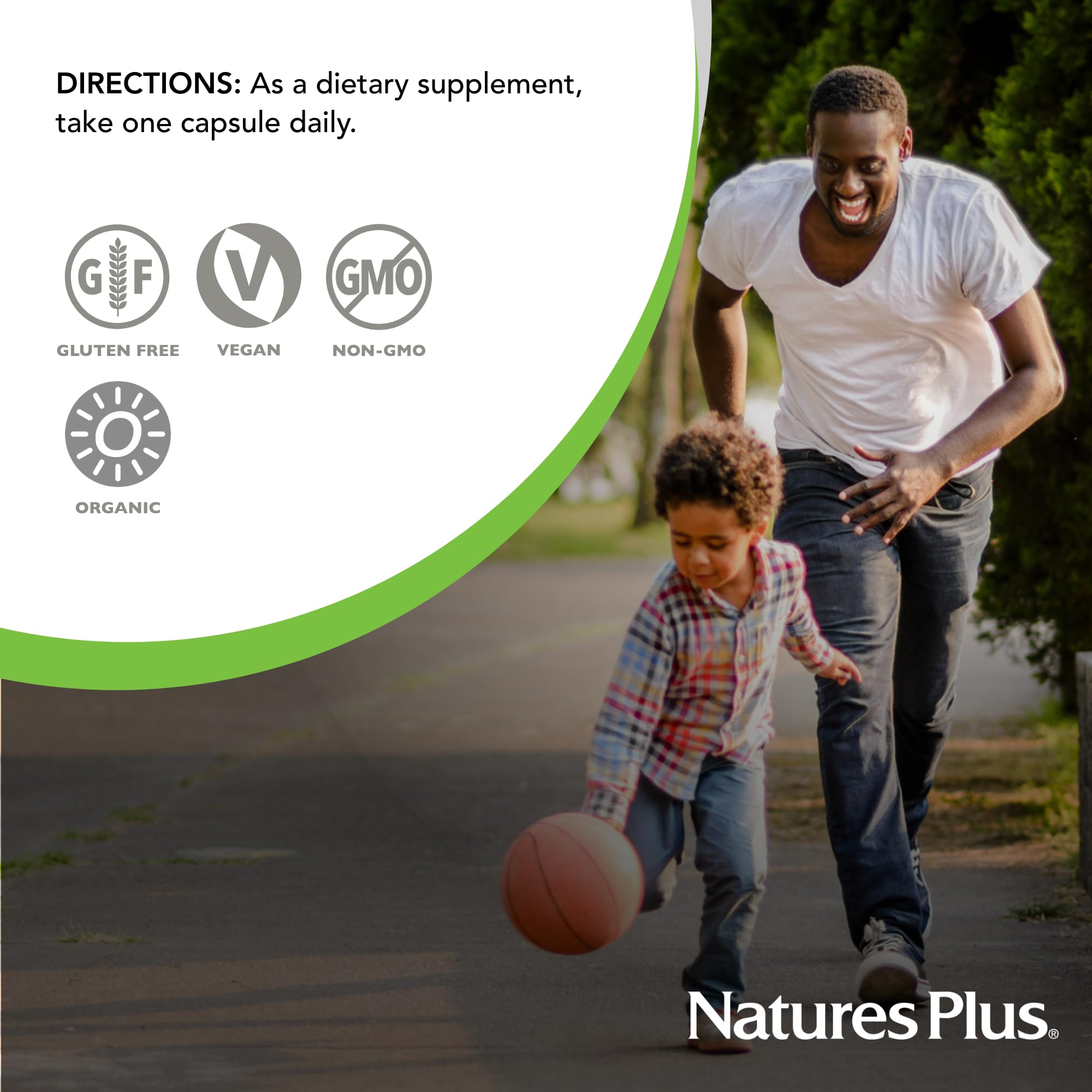 Nature's Plus Fer Jardin, fabrication conforme CGMP avec FDA et NSF.