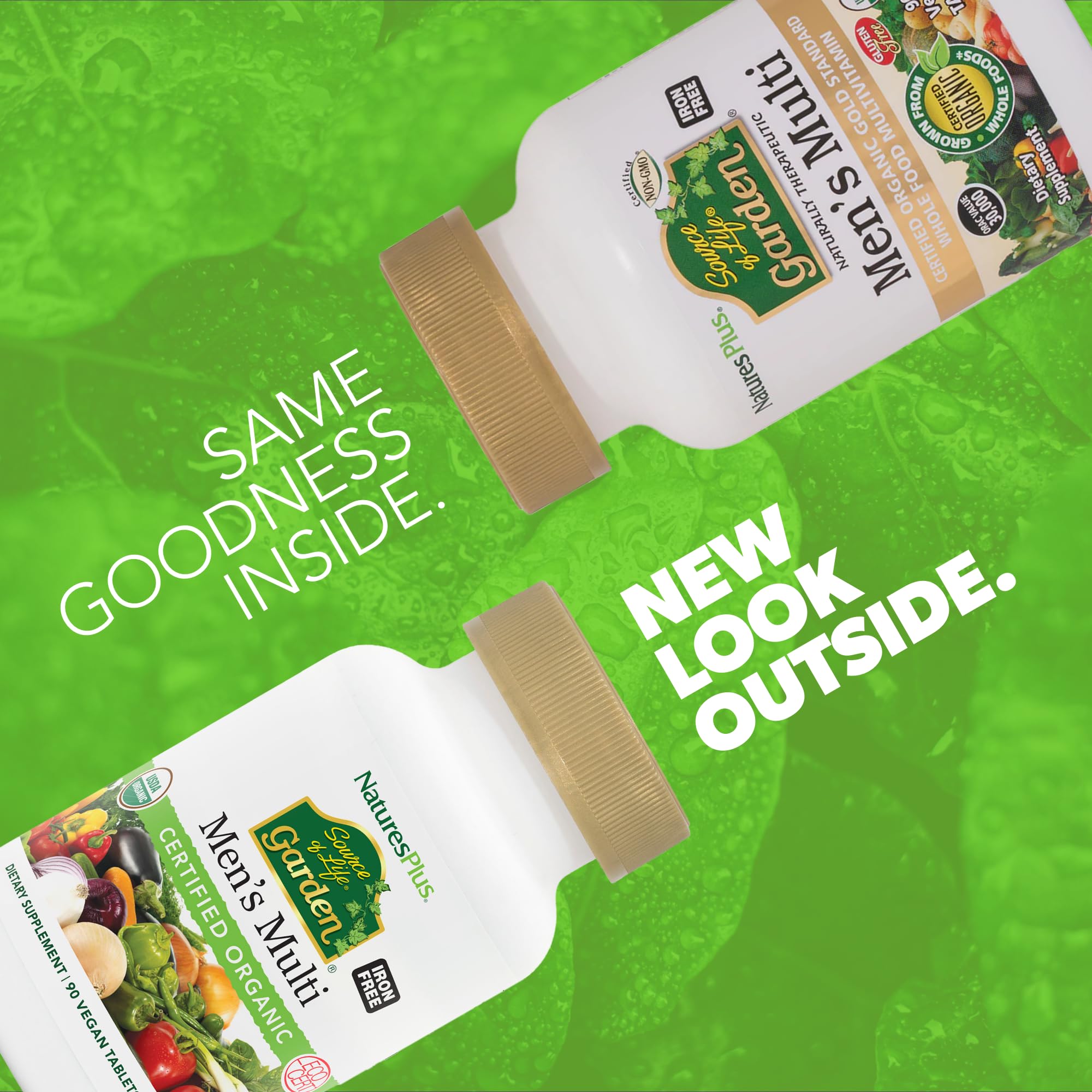 Natures Plus Source de Vie Jardin Homme – tablettes pour énergie quotidienne et immunité.