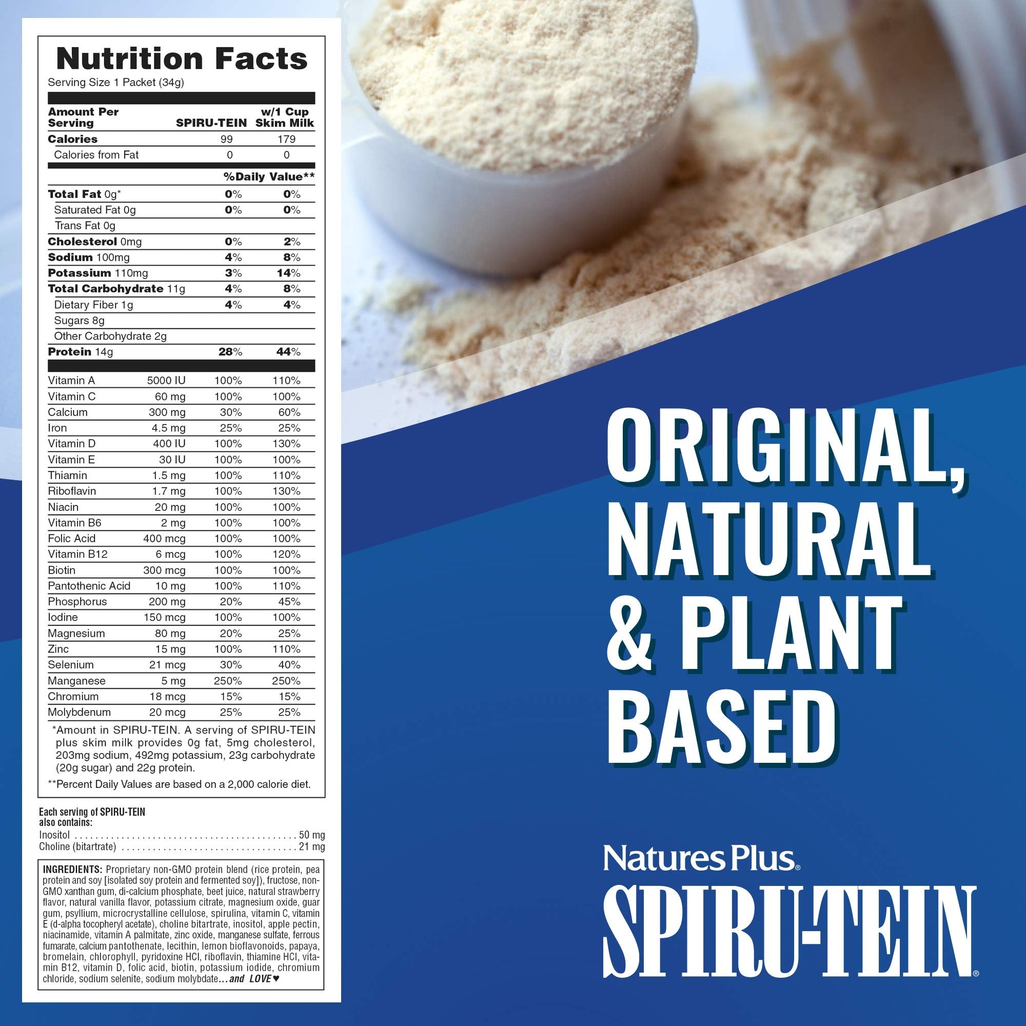 SPIRU-TEIN Nature's Plus — emballage design nouveau, qualité constante.