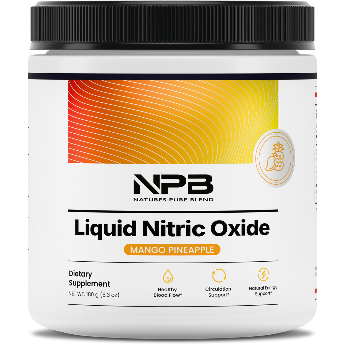 Nature's Pure Blend oxyde nitrique liquide et poudre d'arginine pour l'endurance potentielle.