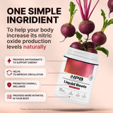 Nature's Pure Blend Poudre betterave dans boisson rouge: soutien à la circulation.