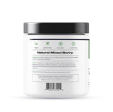 Étiquette Nature's Pure Blend indiquant probiotiques et bienfaits potentiels.