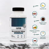 Nature's Pure Blend Prostate Flow – emballage et informations sur les ingrédients botaniques
