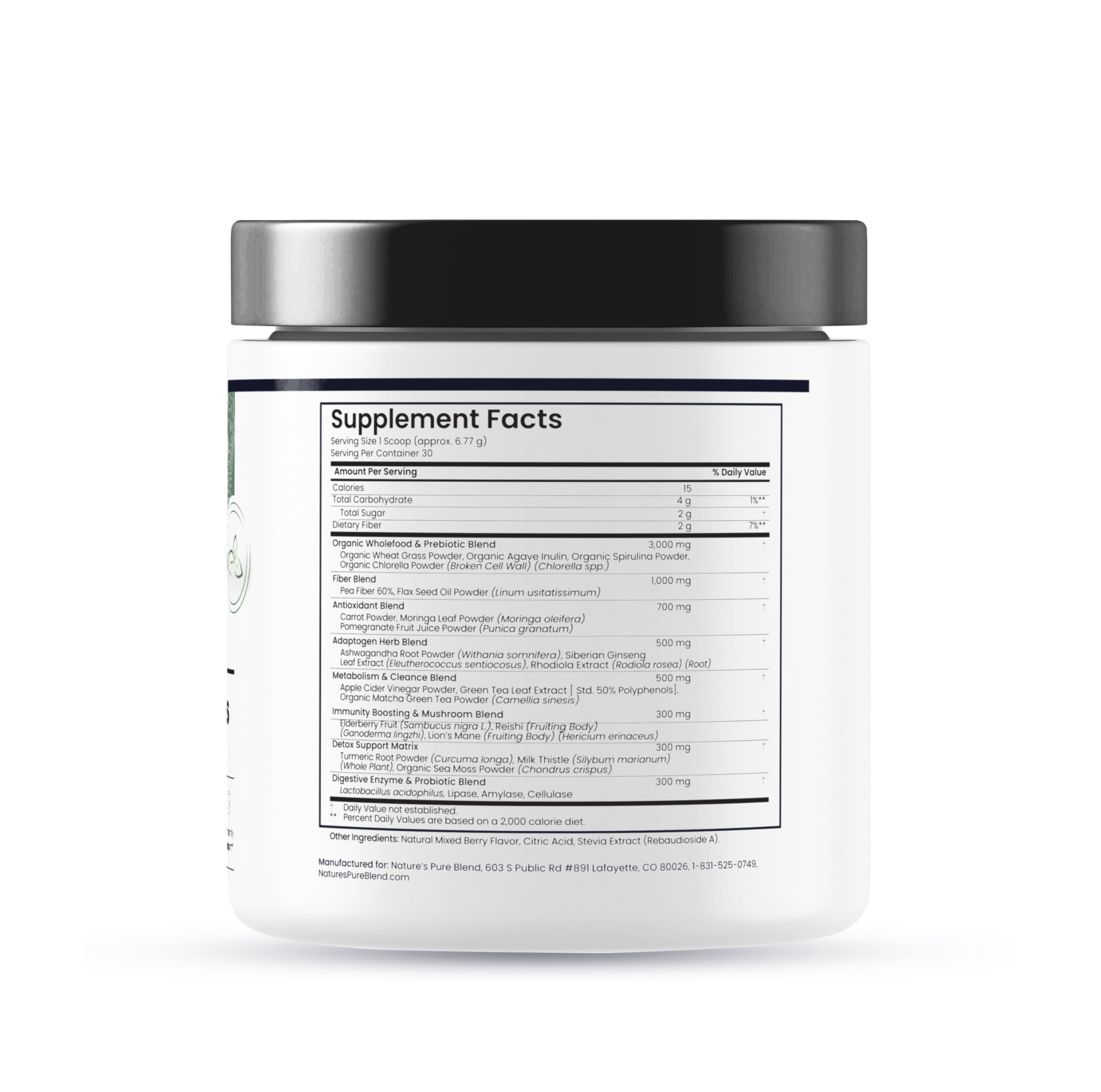 Routine matinale avec Nature's Pure Blend pour un départ vert et frais.