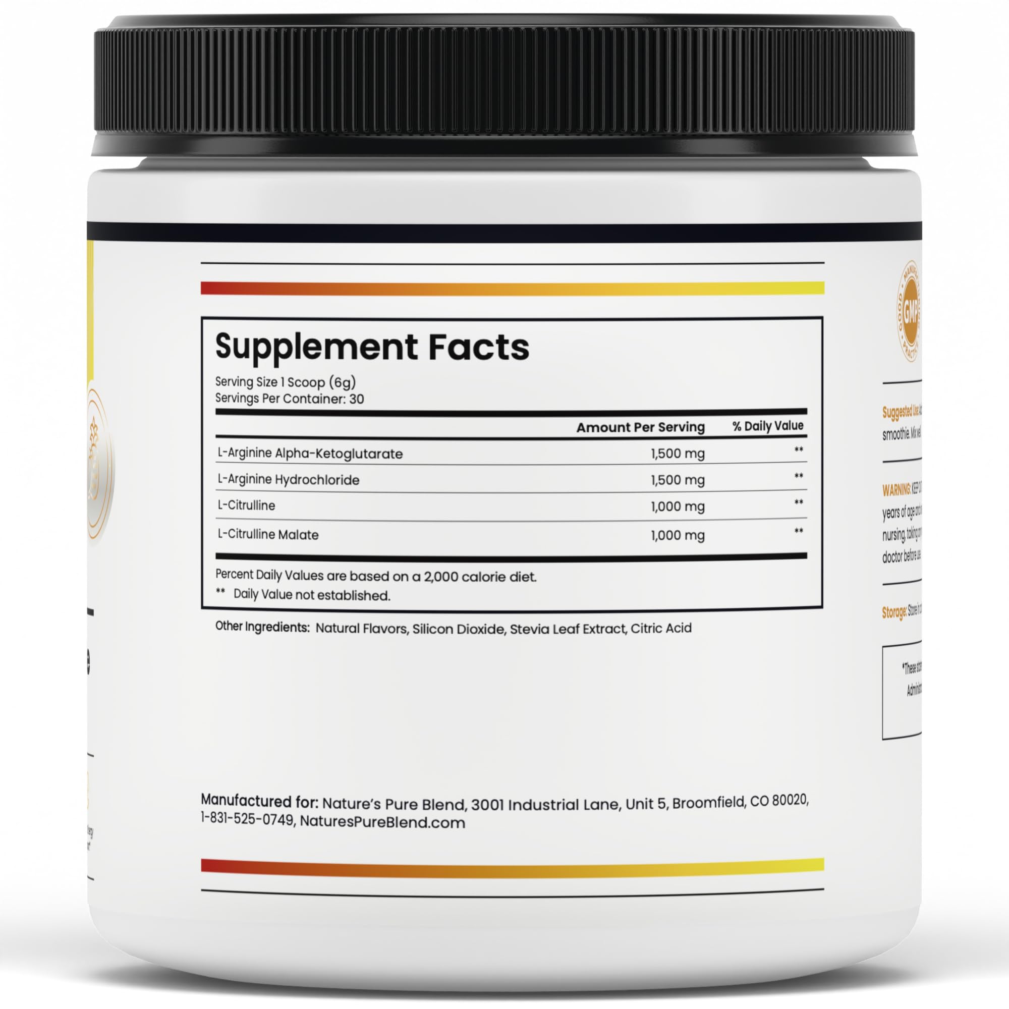 Nature's Pure Blend sans caféine ni stimulants pour une routine quotidienne.