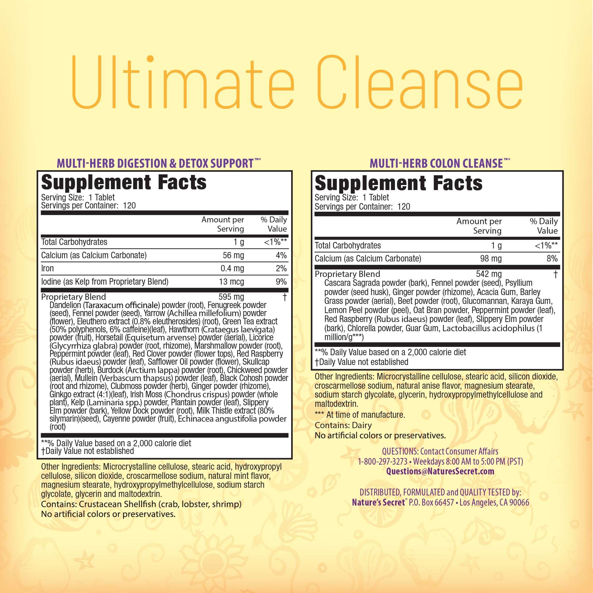 Nature's Secret Ultimate Cleanse digestion-optimale-herbes soutient le confort digestif.