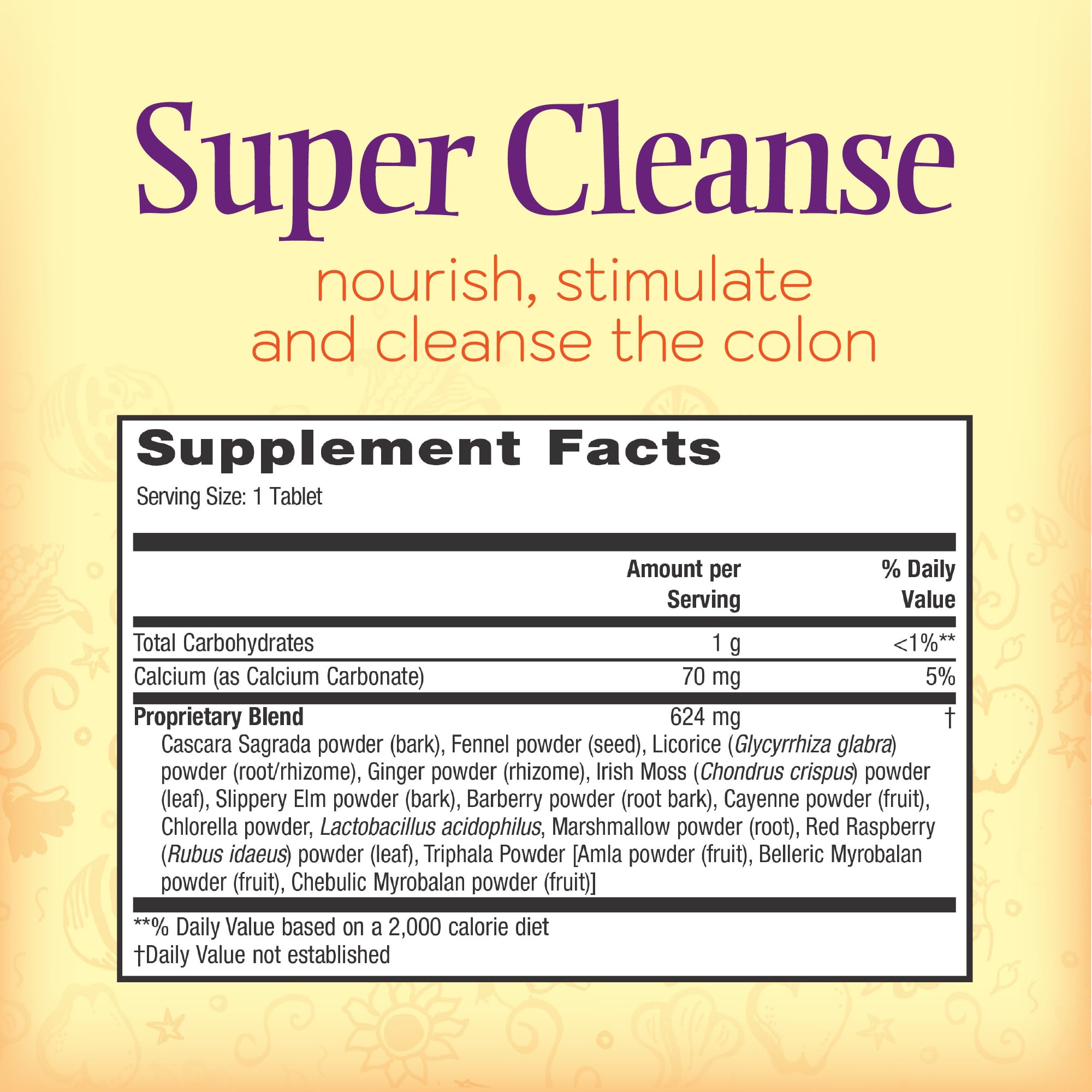 Nature's Secret Super Cleanse – 14 herbes visibles, équilibre digestif potentiel.