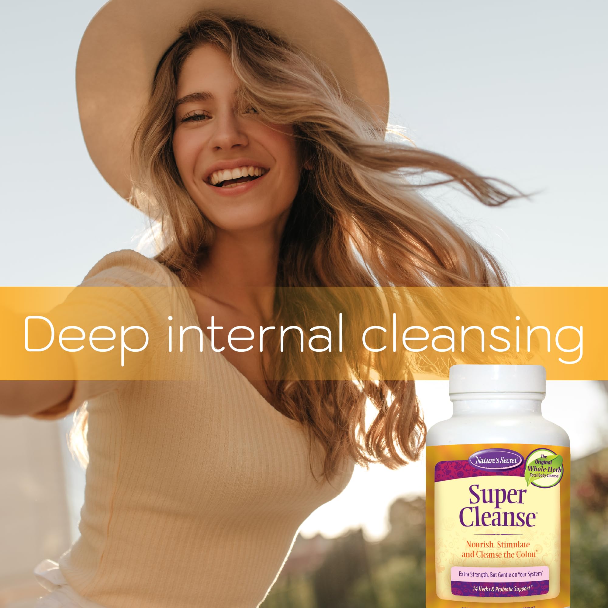 Nature's Secret Super Cleanse – présentation des ingrédients, bien-être digestif.