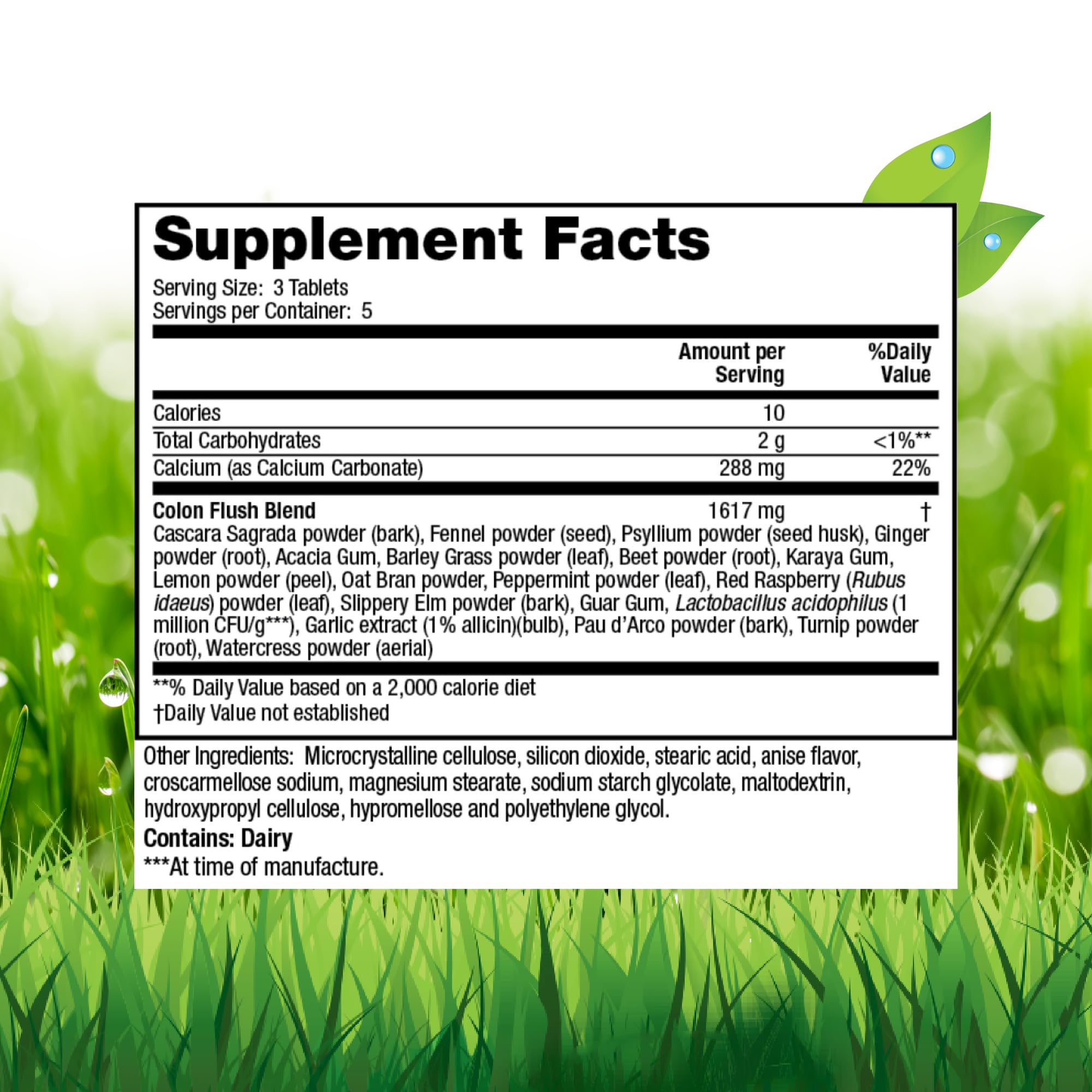 Nature's Secret Weekend Colon Flush - comprimés, dosage facile pour une routine rapide