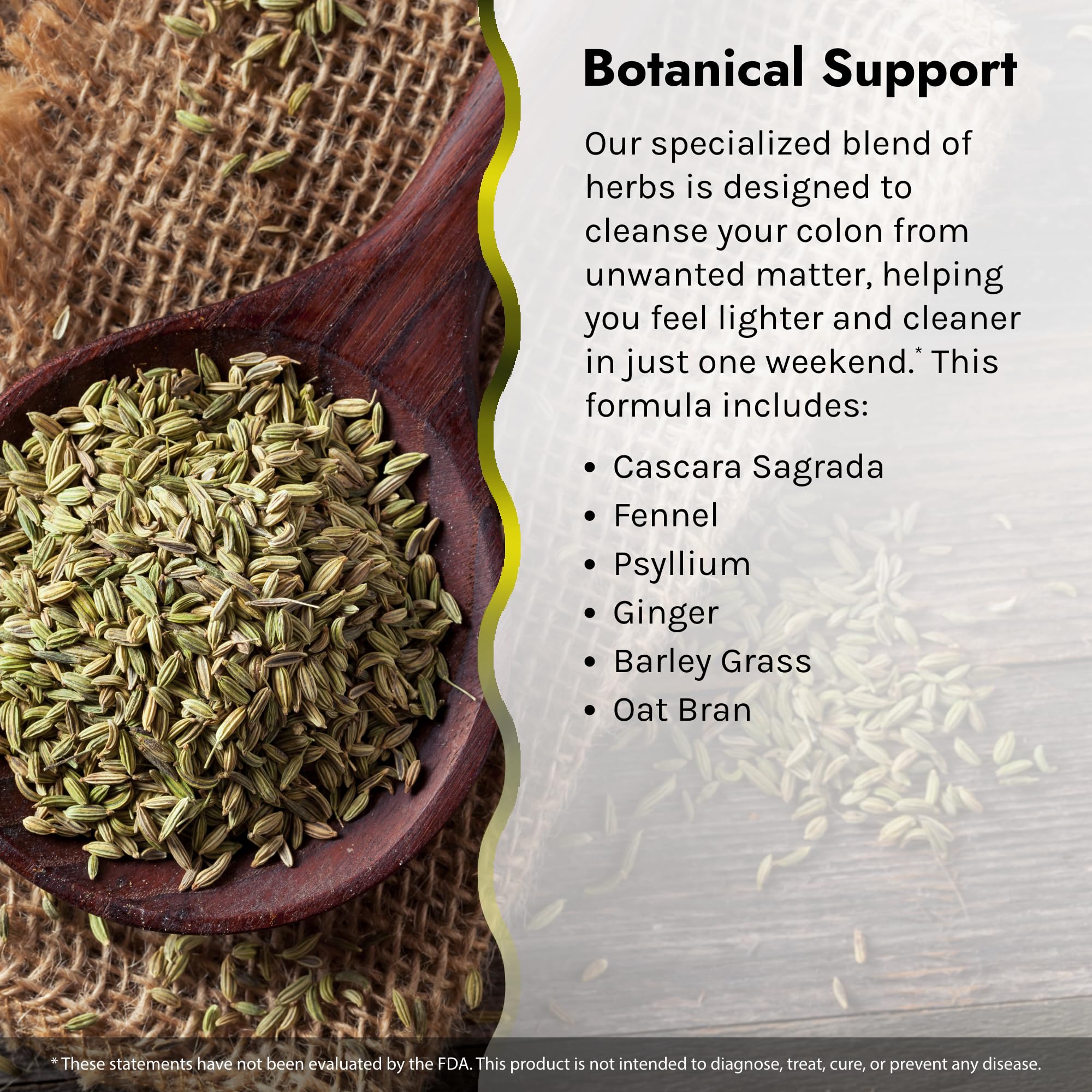 Nature's Secret Weekend Colon Flush - tablettes visibles, usage quotidien plus simple