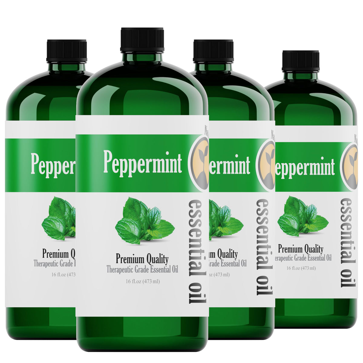 Huile essentielle Natures-Star menthe poivrée, bouteille 473 ml avec disperseur pour diffusion facile.