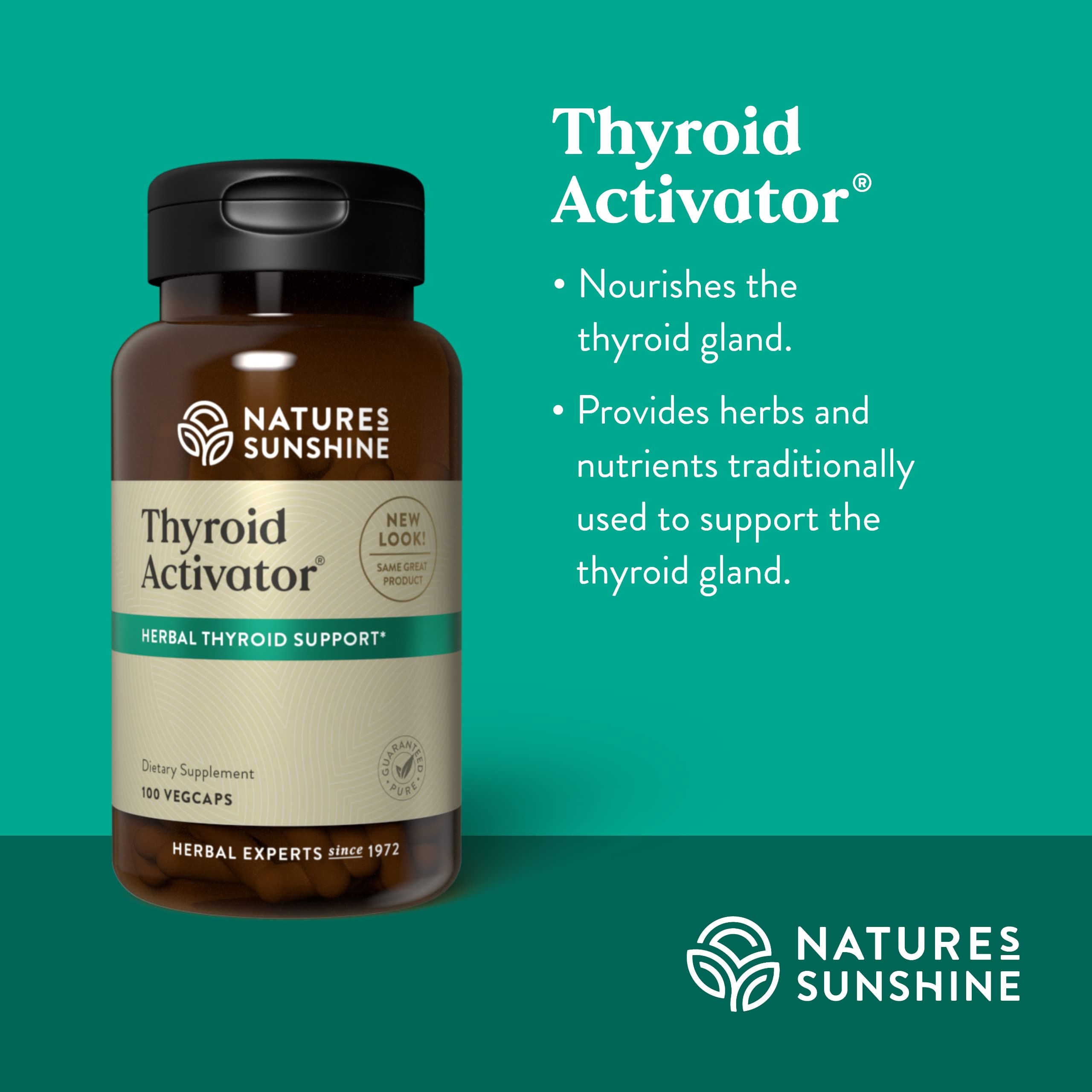 Nature's Sunshine Activateur Thyroïde - gélules: ingestion pratique pour la routine quotidienne.