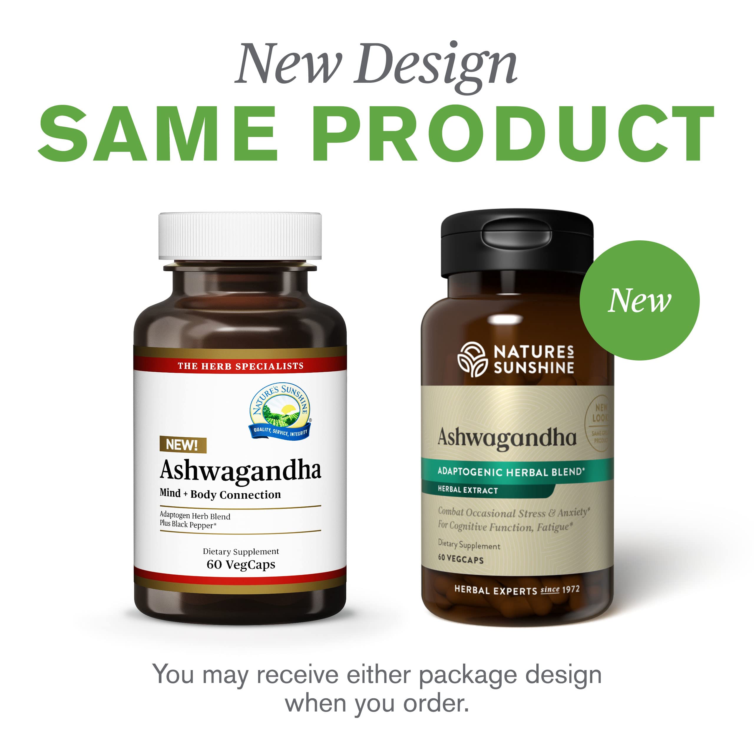 Ambiance bien-être avec la boîte Ashwagandha Nature's Sunshine, équilibre quotidien