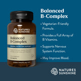 Nature's Sunshine B Complex ingrédients naturels – calcium et phosphore pour le quotidien.