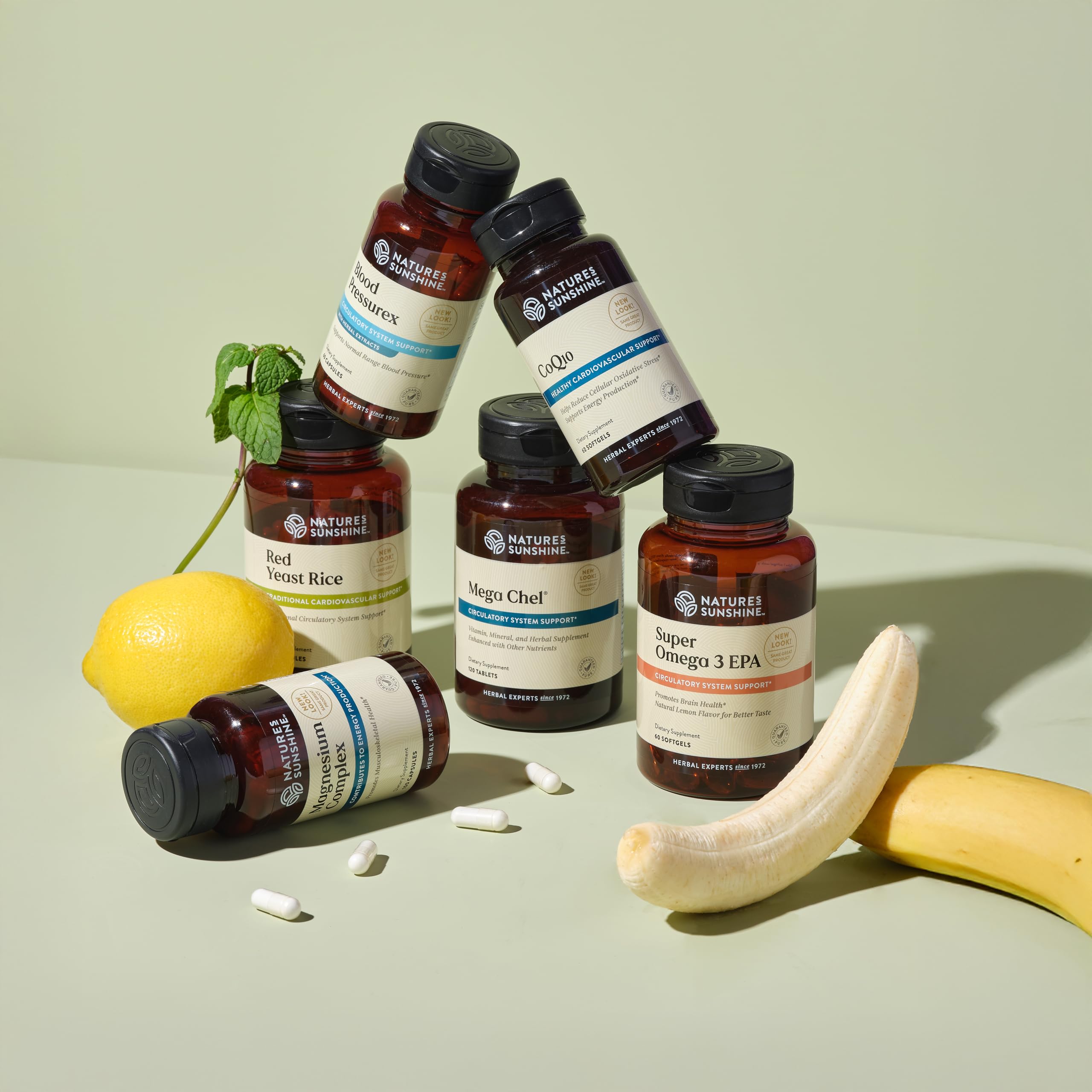 Nature's Sunshine Blood Pressurex, etiquette, présentation claire facilitant l'identification des bienfaits potentiels.