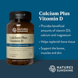 Comprimés Nature's Sunshine Calcium Plus D, prise facile pour l'apport quotidien en calcium.
