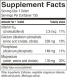 Étiquette Nature's Sunshine Calcium Plus D, informations claires sur vitamine D et calcium.