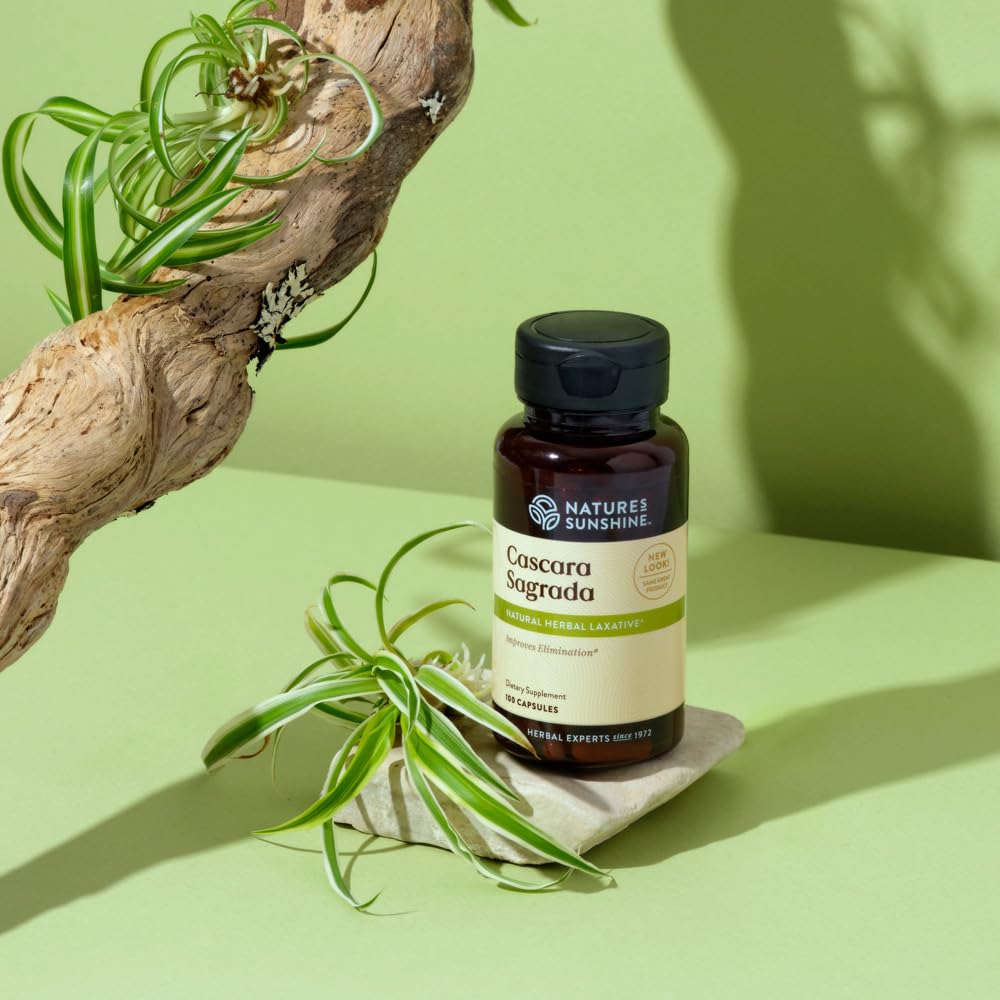 Bouteille Nature's Sunshine Cascara Sagrada, gélules simples à prendre