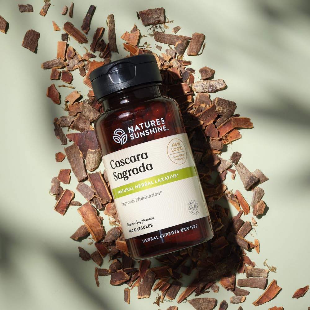 Nature's Sunshine Cascara Sagrada, étiquette lisible sur l'emballage, plan d'entretien