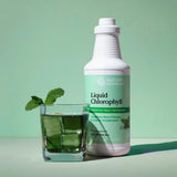 Gouttes Nature's Sunshine chlorophylle avec pipette pour dosage précis.