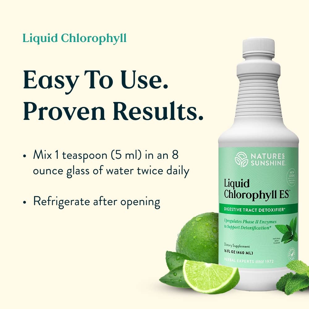 Chlorophylle Liquide Nature's Sunshine peut soutenir la digestion et l'énergie.
