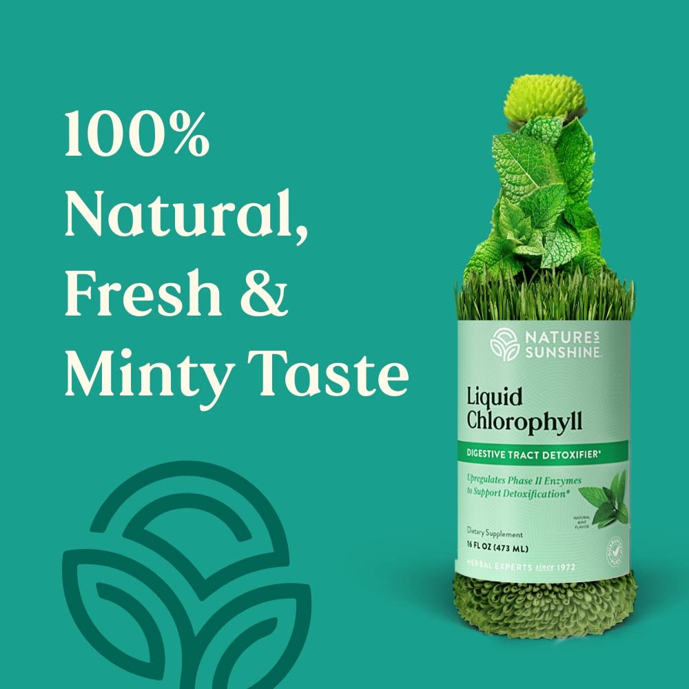 Chlorophylle Liquide Nature's Sunshine, doseur pratique pour une utilisation facile.