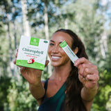 Stick-pack chlorophylle Nature's Sunshine favorise routine beauté intérieure.