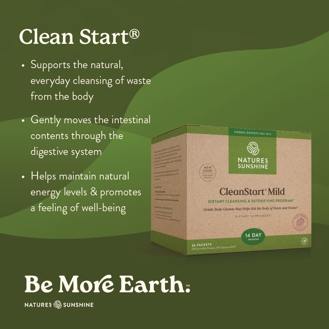 Nature's Sunshine CleanStart boîte: rangement pratique pour votre routine détox quotidienne.