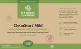 Nature's Sunshine CleanStart étiquette: informations claires assurant une utilisation sûre.