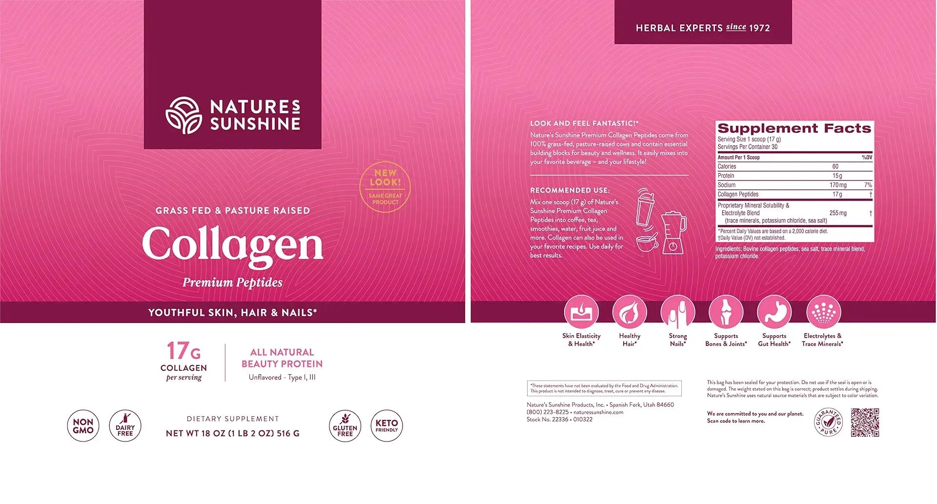 Nature's Sunshine Collagen, utilisation quotidienne simple pour un mode de vie actif.