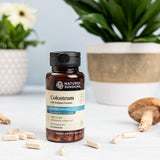 Nature's Sunshine Colostrum, capsules visibles ensemble, idéal pour le maintien de la santé gastro-intestinale.