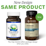 Nature's Sunshine Colostrum, flacon en vue rapprochée, soutien potentiel du système immunitaire.