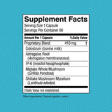 Nature's Sunshine Colostrum, étiquette claire, mise en avant des facteurs immunitaires et du soutien intestinal.
