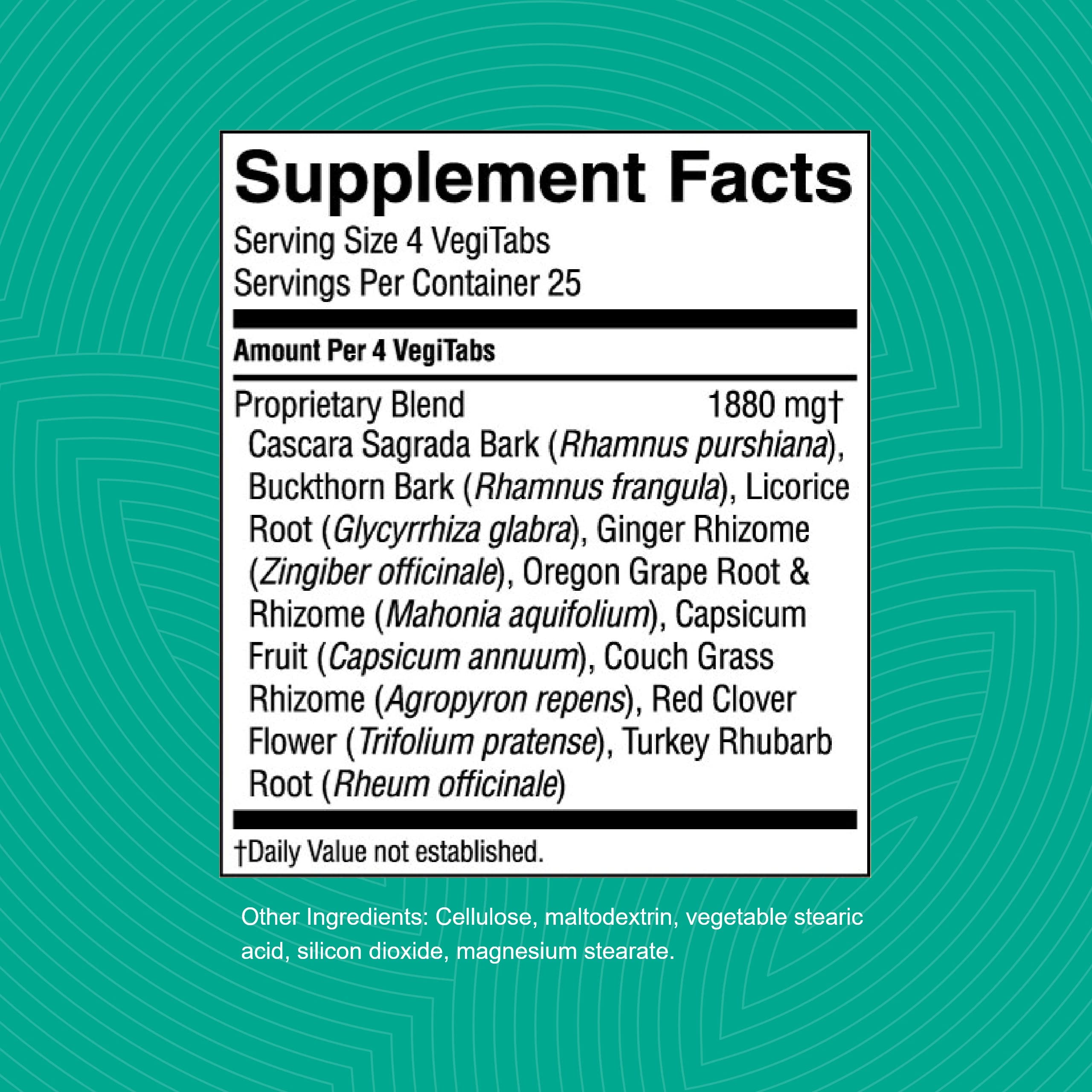 Nature's Sunshine Étiquette – ingrédients naturels pour une formule douce.