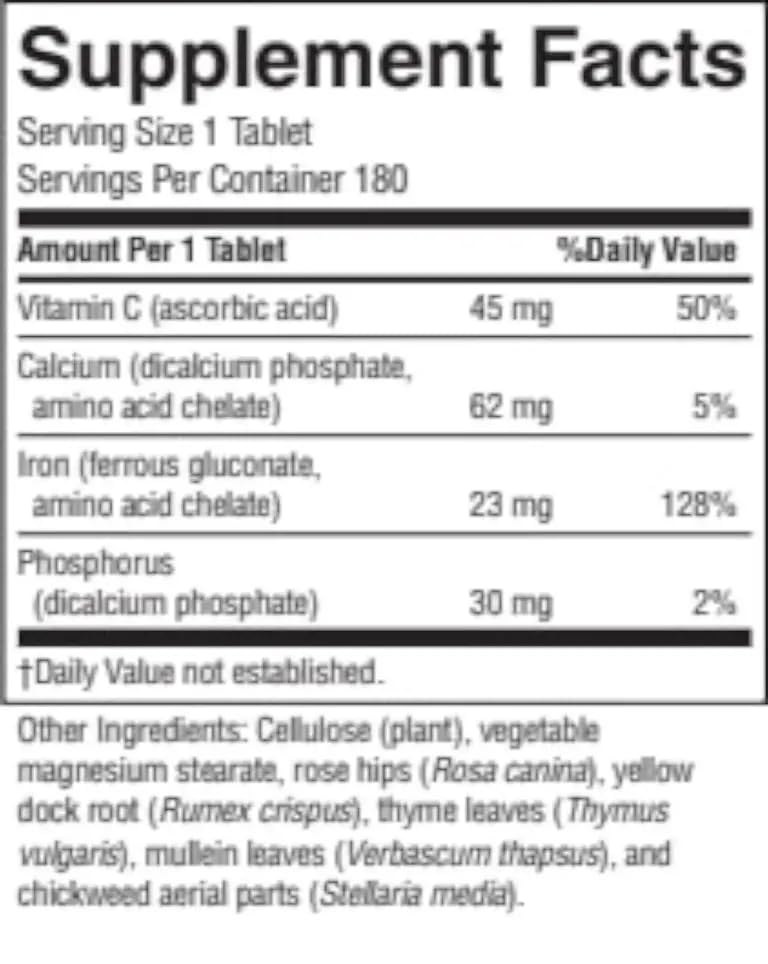 Nature's Sunshine Iron-Chelated 25mg – utilisation quotidienne en routine saine.