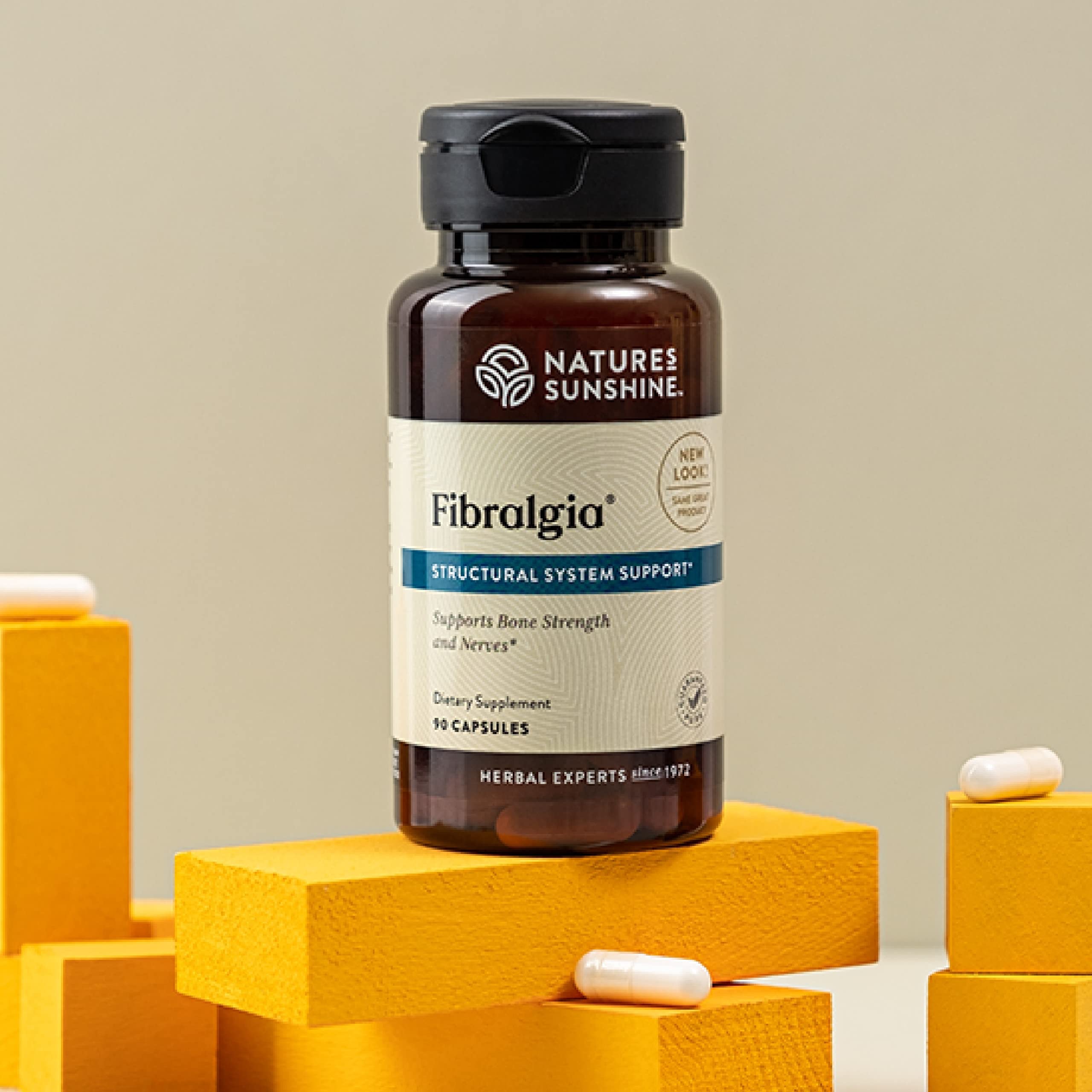 Nature's Sunshine Fibralgia bouteille 90 capsules prête à l'emploi