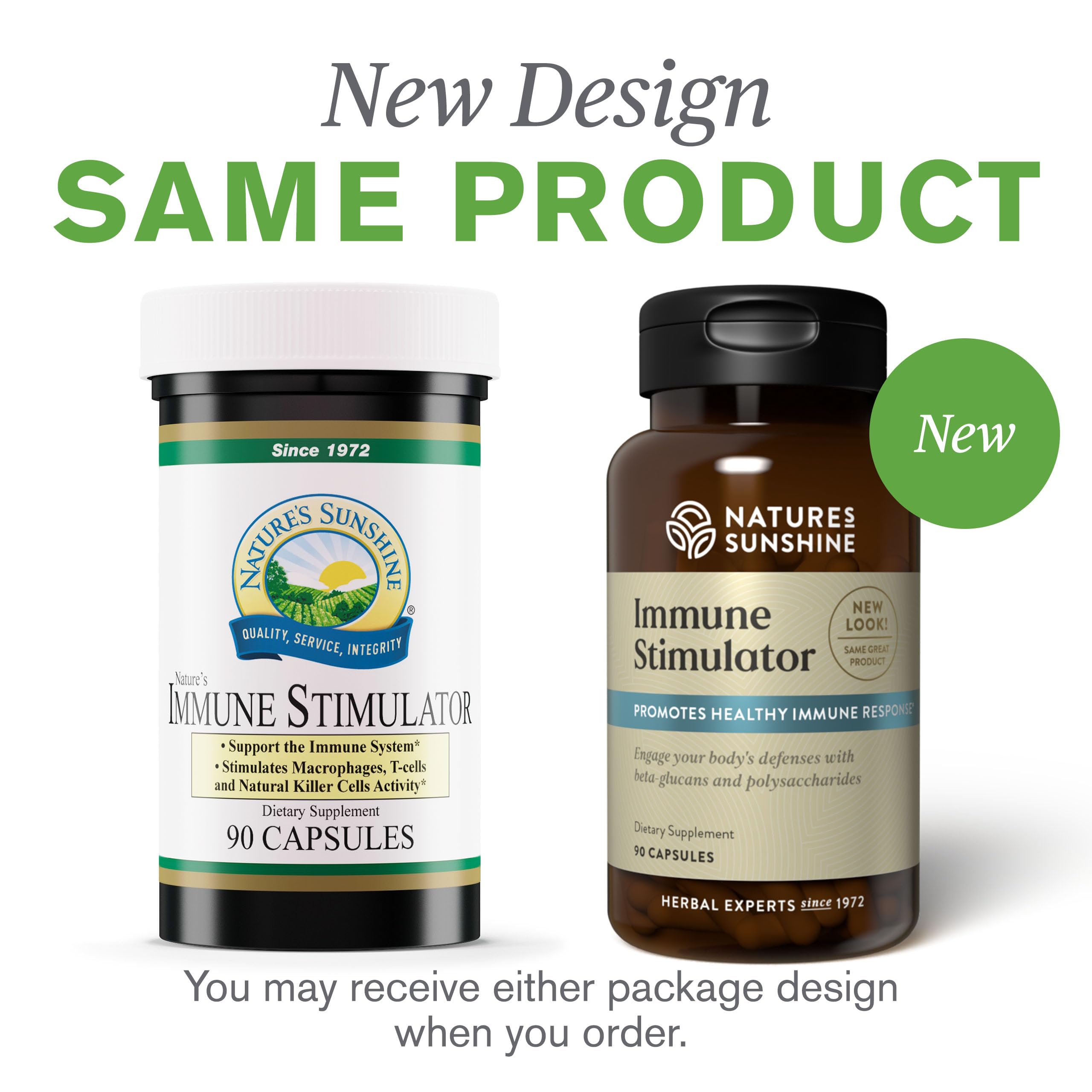 Nature's Sunshine Immunostimulateur - dose quotidienne suggérée, pratique pour les habitudes de santé.
