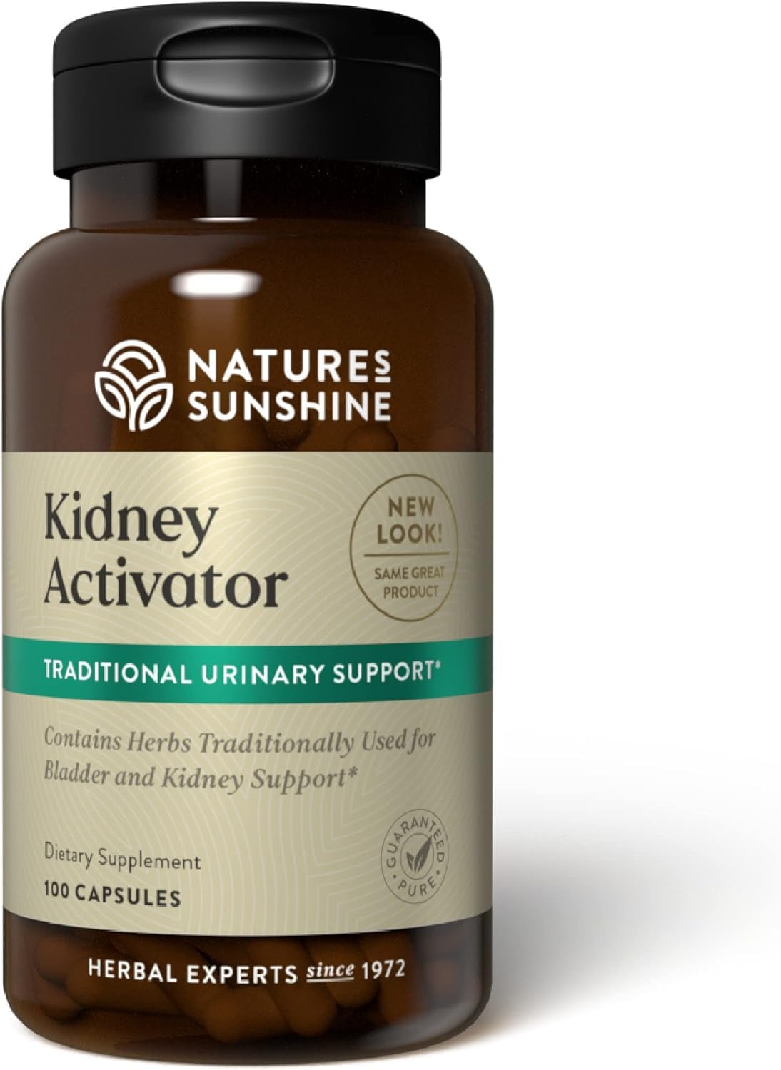 Nature's Sunshine Activateur Rénal – Bouteille: présentation pratique pour votre routine bien-être urinaire.